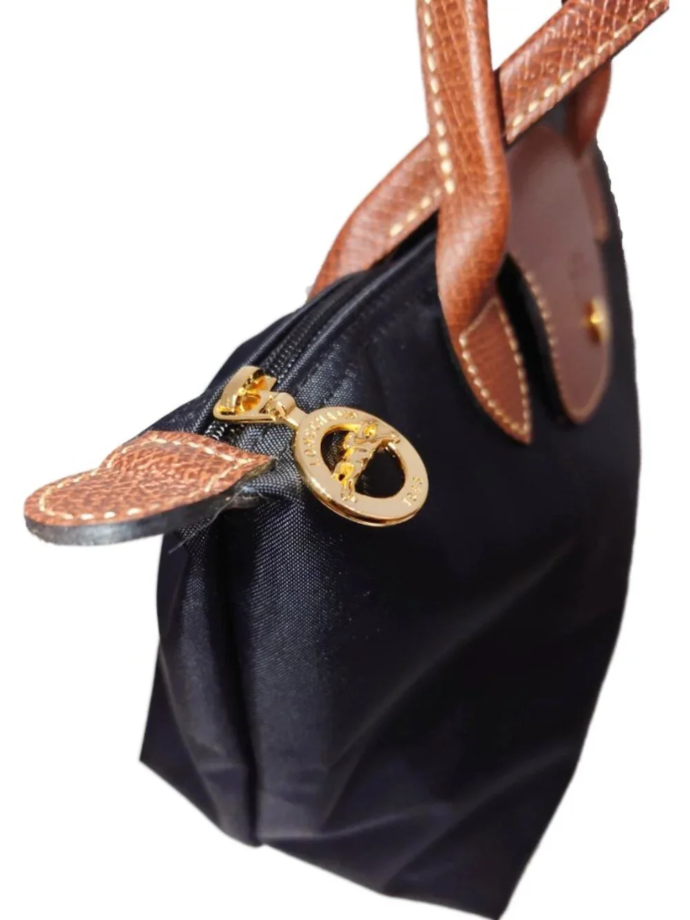 Longchamp Le Pliage Original S Handbag Black Recycled Canvas - Like New - Picture 6 of 11
